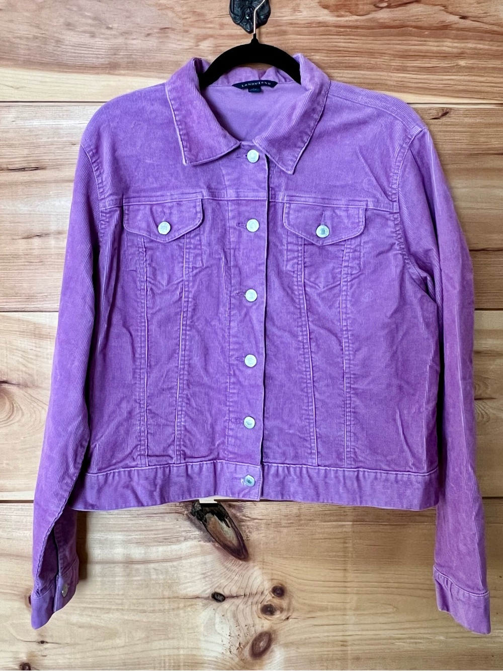 Lands' End Purple Corduroy Trucker Jacket - Retro Prepster Gorpcore Cabincore